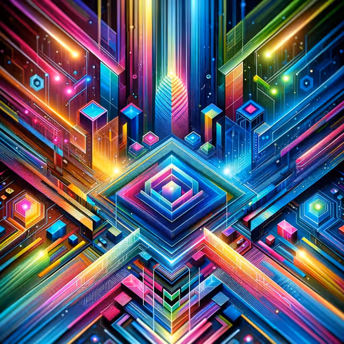 Neon symphony. Geometry of light