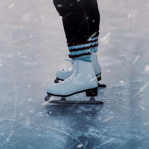 ice skates in winter
