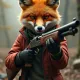 A fox with a shotgun