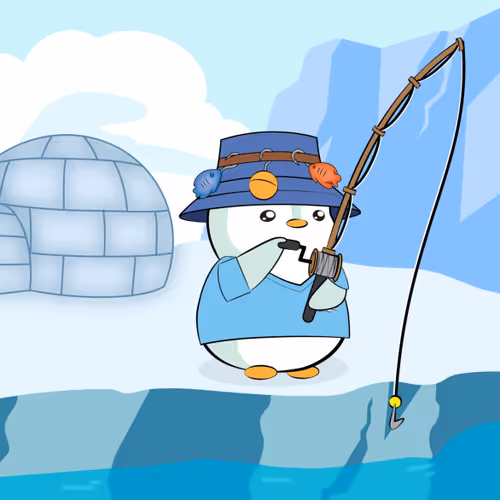 Cute Lil Pengu Gone Fishin