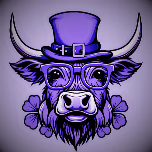 A purple hat on a goat's head