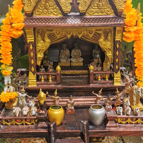 Thai altar for offerings.