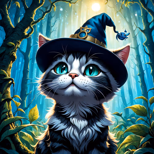 Cat in the forest