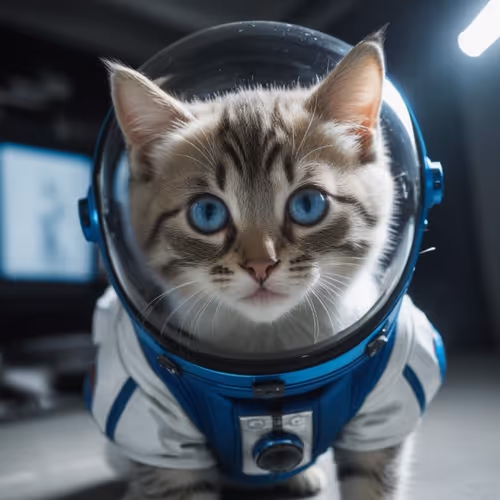 A kitten in space