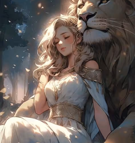 princess and lion