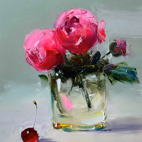 Vase and cherry best choice 12