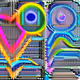 Neon colors melting together