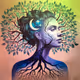 Woman and Tree
