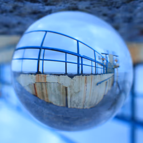 Pier in a Zorb