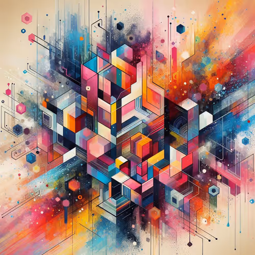 Colorful splashes of paint