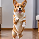 Corgi dancing tango