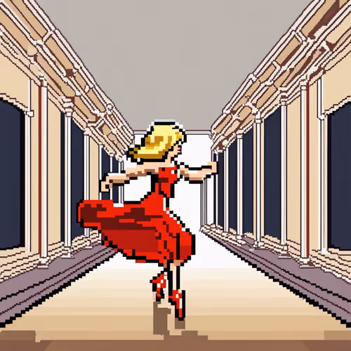 Lady in red