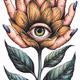 Plant and fingers
