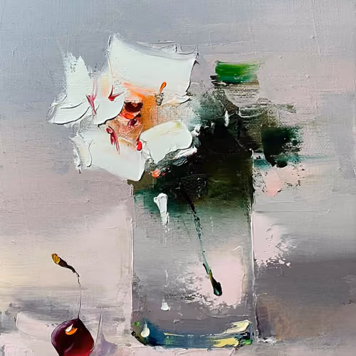 Vase and cherry best choice