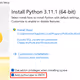 Python Install