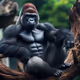 gorilla with six pack