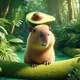 Avocado Serenity: Capybaras in the Woodland