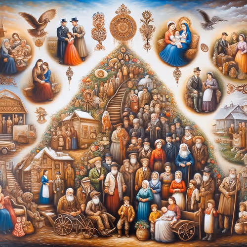 Generations Woven: A Portrait of Family and Tradition.