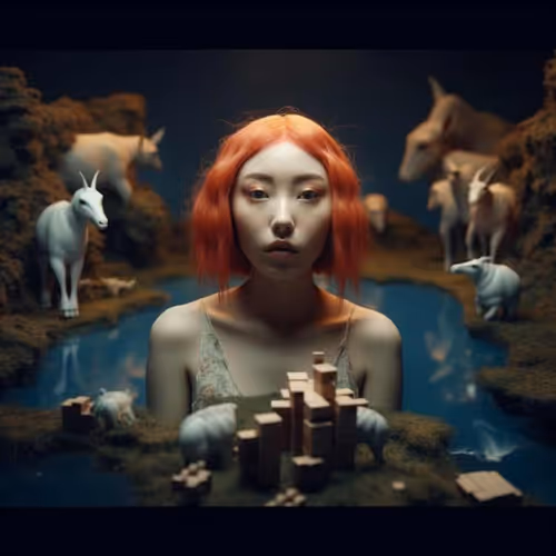 Red haired nature girl