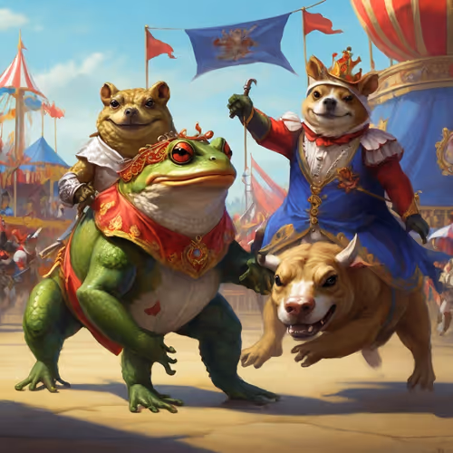 Bull vs Bear: A Optimistic Carnival Battle of the Crypto Kings!