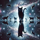 What awaits the black cat in space?