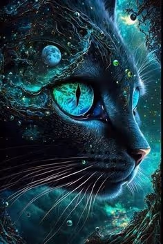 Magical moon cat