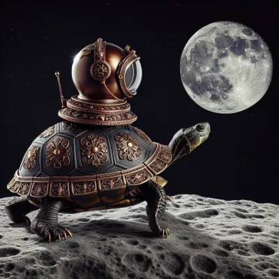 Turtle to the moon