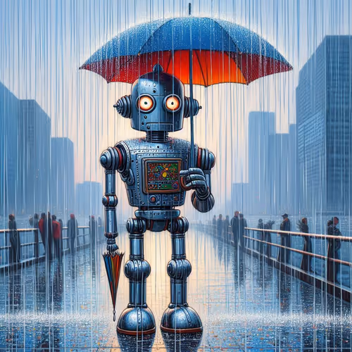 In the rain