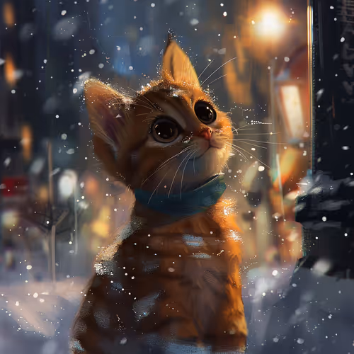 Snowfall Cat