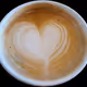 Heart latte art