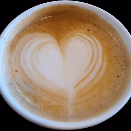 Heart latte art