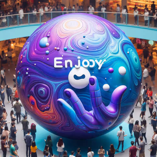Purple and blue ball