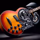Guitar and motorcycle