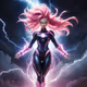 woman lightning