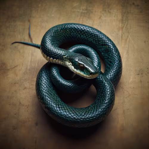 Dark green snake