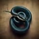 Dark green snake