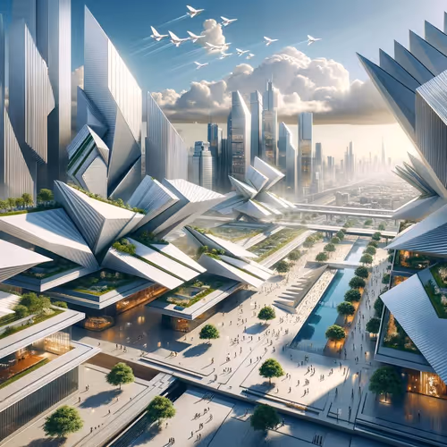 Imagine a futuristic city