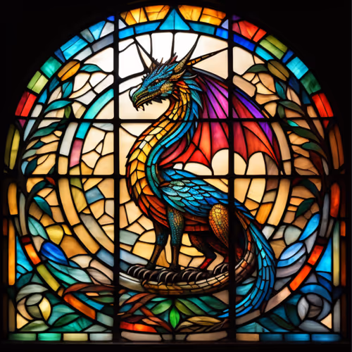 AI Generated Series #41 - Stained Glass