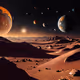Solar system taken from the Moon