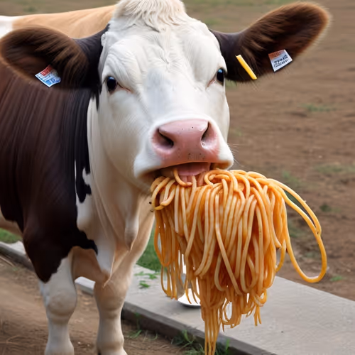 Animals Eating Spaghetti