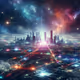 Futuristic neon-lit city