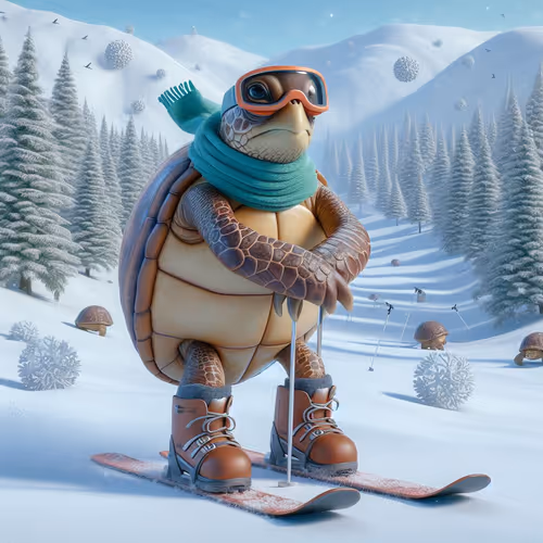 skier turtle 2