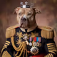 Animal in an ornate military uniform.