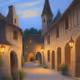 Medieval Village Evening