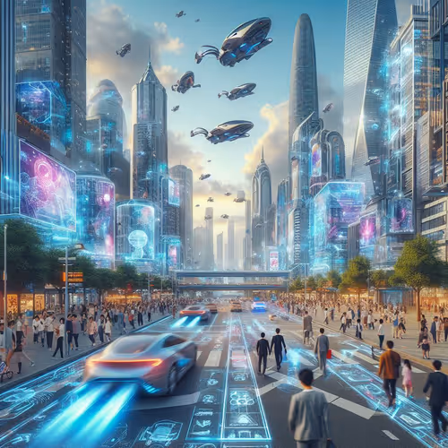 A city with technology