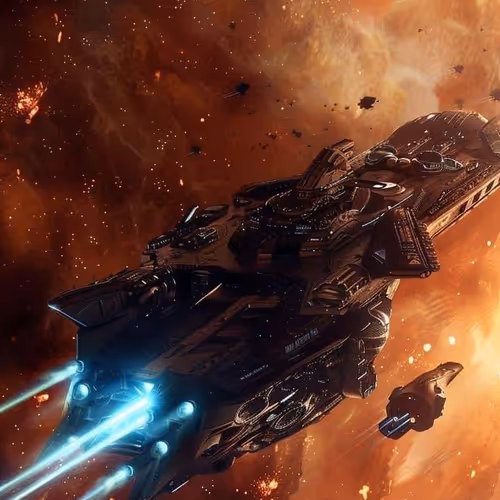 Starship in the flames of war