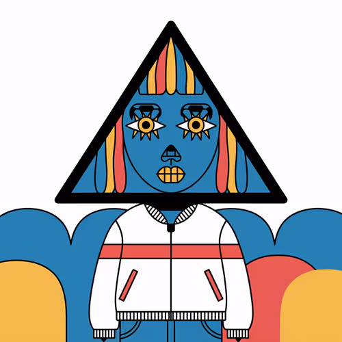 Triangle-shaped head.