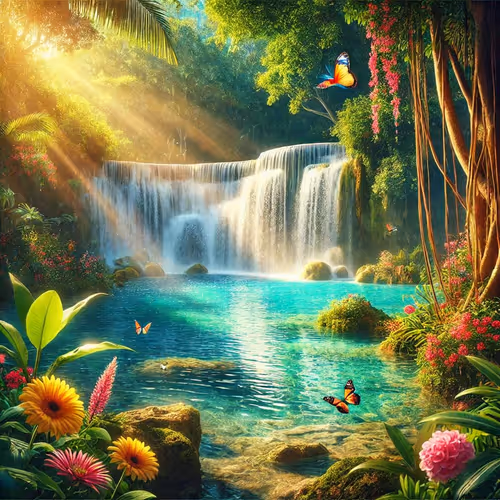 A serene tropical