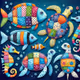 Patchwork Ocean Dwellers