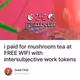 i paid for mushroom tea at FREE WIFI with intersubjective work tokens